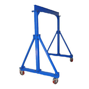 Tinggi disesuaikan Gantry Crane, 6000 Lbs kapasitas, 10 'panjang X 8 "balok tinggi Mobile Gantry derek - Product Image 6