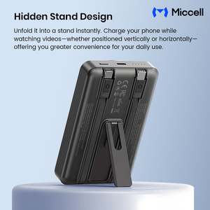 Banco de Energía Magnético Miccell de 10000 mAh con Cables USB-C Integrados, Carga Rápida de 22.5 W, <span class=keywords><strong>Cargador</strong></span> Portátil <span class=keywords><strong>para</strong></span> iPhone, Ideal <span class=keywords><strong>para</strong></span> Viajes - Product Image 2