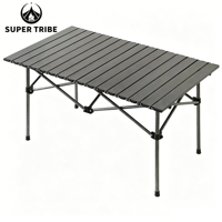 Ensemble de table et de chaises empilables pour le camping en plein air, design pliable en forme d'œuf, en acier au carbone, pour pique-nique et plage