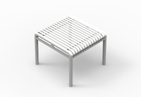 Table basse en plastique moderne imperméable non pliable T-030 pour utilisation en extérieur, design innovant, garantie de 2 ans