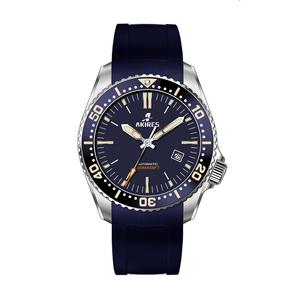 AKIRES OEM buzo Japón movimiento automático Diver reloj de pulsera con banda de silicona Reloj buceador automático - Product Image 1