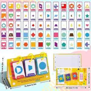 Material Escolar para el Hogar, Tarjetas de Memoria de Geometría Portátiles e Impermeables, Tarjetas Cognitivas de Formas para Niños Pequeños - Product Image 6