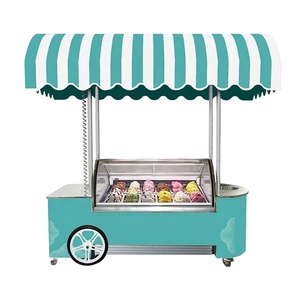 Remolque Eléctrico para Comida, Carrito Móvil Italiano de Playa para Helados con Ruedas para Venta al por Mayor - Product Image 3