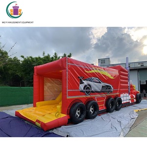 Mới được thiết kế 12ml xe cứu hỏa Inflatable trở ngại tất nhiên unisex PVC bouncy nhà trẻ em 3 năm + thương mại Land Inflatable - Product Image 5