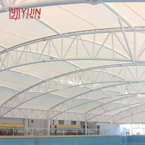 Stable Architectural Tensile Membrane Structure <b>Canopy</b> <b>Tent</b> for Basketball Tennis Court Roof Cover Tensile Membrane Structure - Product Image 4