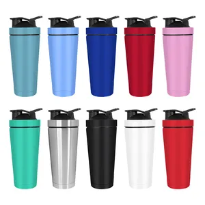 Factory Wholesale Metal Protein Shaker Bottle Custom Stainless Steel Shaker Cups Custom For Protein Shakes