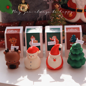 Molly Glory Christmas Santa Claus Snowman Scented <b>Candles</b> Home Decor Christmas Soy Wax Aromatherapy <b>Candle</b> for <b>Gift</b> - Product Image 2