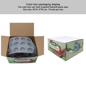 Ensemble de 6 moules à gâteau en silicone multicolores, ustensiles de cuisson, moule à gâteau, moule en silicone, <span class=keywords><strong>plaque</strong></span> à toast pour la <span class=keywords><strong>pâtisserie</strong></span> à domicile - Product Image 6