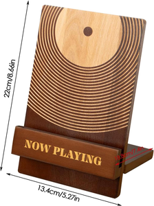 Support de stockage de CD en bois Support de <span class=keywords><strong>disque</strong></span> en bois élégant Conception durable et simple pour un support de stockage et un support d'affichage d'enregistrement élégant - Product Image 6
