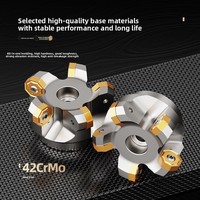NC45HX0906 45 Disque de fraisage rapide double face Lames d'outils de fraisage OEM/ODM Personnalisable Matériau 42MoCr Brillant KONT 55HRC