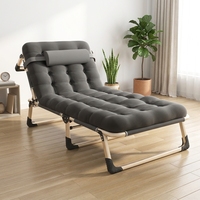 Fabricant 1. Lit pliant portable avec cadre en acier et tissu pour bureau et chambre