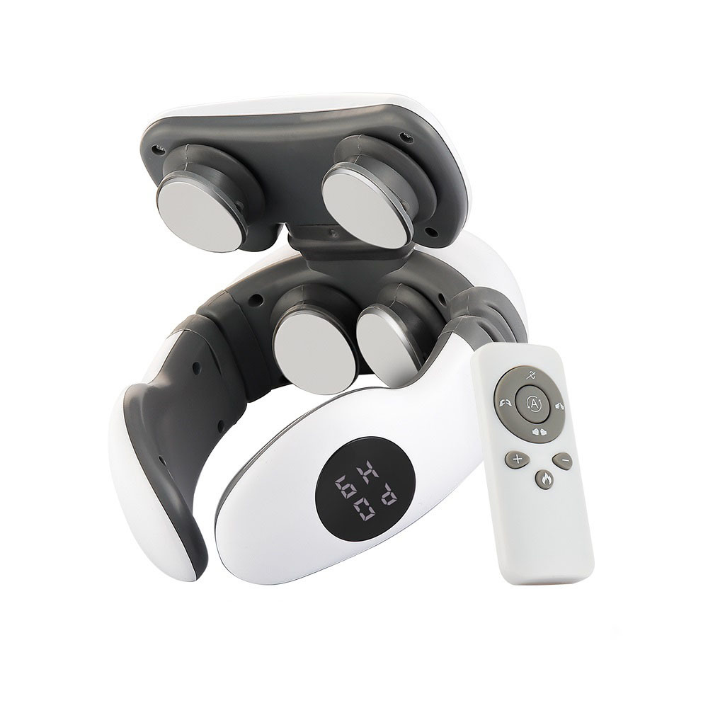 TENS Pulse 4 Head neck massager portable neck massager with heat Pressure Relief back neck shoulder mass