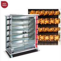Rôtissoire rotative industrielle commerciale de poulet de gaz d'acier inoxydable