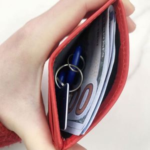 Portefeuille porte-cartes en cuir PU personnalisé pour hommes et femmes, fin, unisexe, multi-emplacements, avec protection pour cartes de visite - Product Image 2