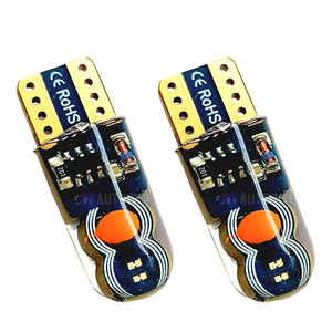 Ampoule LED T10 COB 4SMD W5W 194 168 à double couleur rouge et bleu, clignotante, en gel de silice, pour éclairage intérieur et plaque d'immatriculation, 12V - Product Image 1