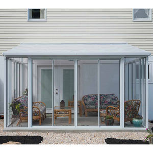 Moderno Solarium <span class=keywords><strong>giardino</strong></span> <span class=keywords><strong>giardino</strong></span> sala vetro casa cortile Veranda Design <span class=keywords><strong>per</strong></span> Villa tetto in vetro temperato - Product Image 5