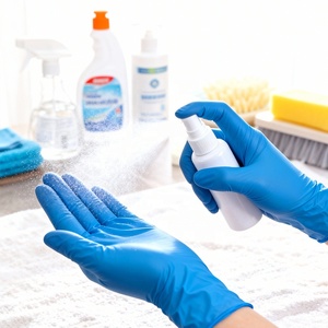 Gants d'examen jetables <span class=keywords><strong>en</strong></span> nitrile <span class=keywords><strong>en</strong></span> gros, sans silicone, personnalisables, résistants à la chaleur, respirants, durables, antidérapants - Product Image 4