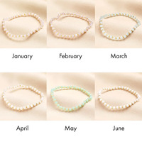 Nouveau bracelet extensible en perles, bracelets en cristal de verre facetté avec perles dorées, bijoux de naissance, cadeaux pour elle, filles