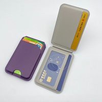 Tempat Kartu Ponsel Kulit PU Minimalis Magnetik dengan Penyangga yang Dapat Disesuaikan untuk iPhone 13/14/15/16/17 Pro Max