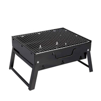 Mini barbecue portable pliable au charbon de bois pour le camping en plein air