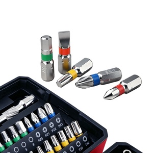 Juego de herramientas de trinquete de 45 piezas con mango de 1/4 pulgada, kit de puntas de destornillador y vasos, juego de puntas PH/PZ SL/T/H, acero CR-V, herramienta manual de reparación - Product Image 4