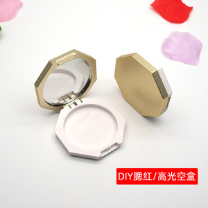 <b>Empty</b> Blush Refill <b>Box</b> 48mm Inner Diameter Hexagon Shape Matte Finish Face Makeup Dispensing Container DIY Highlighter Palette - Product Image 4