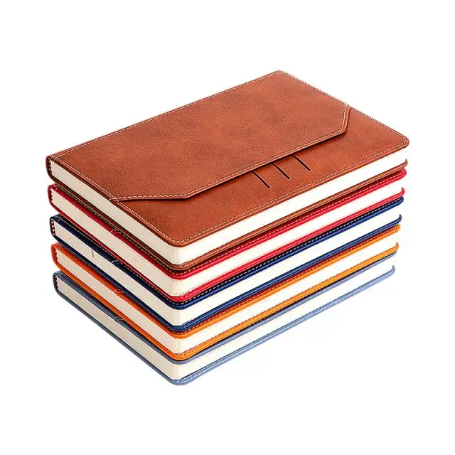 Kunden spezifische Softcover A5 Leder Journal Luxus Business PU Notebooks für benutzer definierte geprägte Logo Notebooks