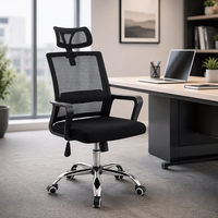 Chaise de bureau ergonomique pivotante à dossier haut en maille, certifiée BIFMA, best-seller