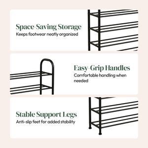 Simple Multifunctional Metal <b>Shoe</b> Rack Multi Layer Household Indoor Storage <b>Shoe</b> Floor Standing Storage Rack for Entryway - Product Image 3