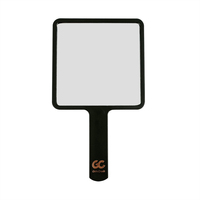 Miroir à main carré personnalisé en plastique ABS, étiquette personnalisée avec Logo, miroir cosmétique pour le maquillage
