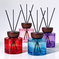 C&H Luxury Home Fragrance Private Label 120ml Eco-Friendly Alcohol Free Long Lasting Glass Bottle Reed Diffuser Sets