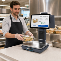 Timbangan Kasir POS Longfly Layar Sentuh 15.6 Inci dengan Printer Thermal, WiFi 6, Bluetooth 5.2, Windows AI, dan SDK OIML