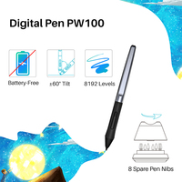 Tablette graphique HS610 avec touches pour le dessin, l'enseignement en ligne et l'éducation