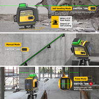 Niveau laser 4D Huepar SV-Y04CG 16 lignes, instrument de nivellement, mesure et nivellement laser extérieur, utilisation intérieure et extérieure