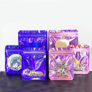 Factory Custom 12x20cm Colorful Aluminum Foil Yin-Yang Self Sealing Bag Laser Printed Jewelry <b>Packing</b> - Product Image 6