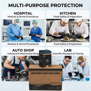 Extra Thick 10 Mil Nitrile <strong>Gloves</strong> Soft Waterproof Powder-Free Latex-Free High Elasticity Raised Diamond Grip Disposable Durable - Product Image 6