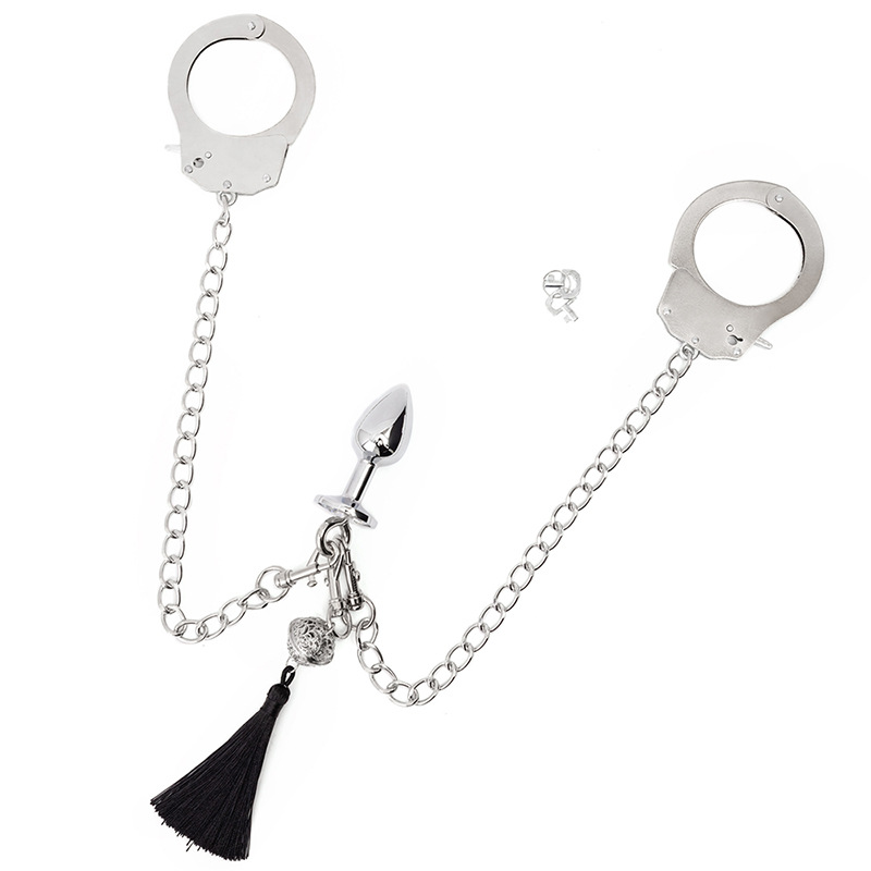 Anal plug tassel handcuffs