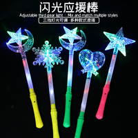 Bâton lumineux LED rechargeable RVB fluorescent en peluche pour enfants, motif étoile et lune, idéal pour concerts, accessoires de cosplay et jouets lumineux - Vente en gros