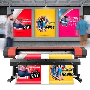 Grande formato digital cartazes de inkjet 1.9m largura eco solvente tinta adesivo vinil flex máquina de impressão