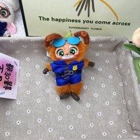 Porte-clés en peluche doux et mignon, personnalisable avec logo et couleur, sur le thème des animaux de dessin animé (Judy Lapin, Nick Renard, Mouton), style anime, idéal comme pendentif.