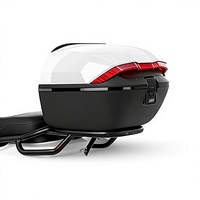 Boîte de rangement arrière universelle pour moto, antivol, 45L, étanche, en plastique, pour scooter