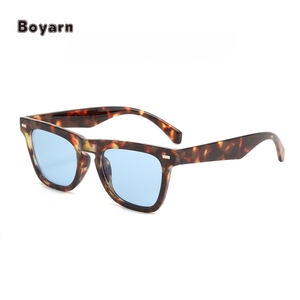 Boyarn Factory Cat Eye Women Rivets Sunglasses Hawksbill Brand Designer <strong>Dark</strong> Green Eyewear <strong>Shades</strong> UV400 Men Sun Glasses - Product Image 2