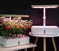 Système de culture hydroponique en culture profonde à 12 modules avec ventilateur unique 24W, contrôle tactile intelligent, pour légumes et herbes d'intérieur
