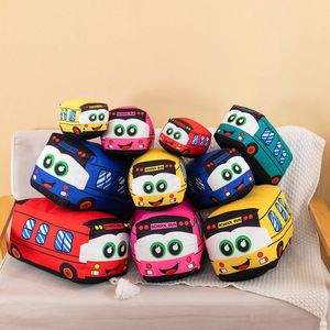 Vente chaude : Peluches de mini-bus de dessin animé, cadeaux personnalisés pour enfants, jouets en peluche de microbus simulé, jouets en peluche pour machine à griffes - Product Image 2