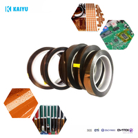 Etiquetas de Poliimida PI de Alta Temperatura KAIYU, Fabricadas por una Empresa con 15 Años de Experiencia, con Adhesivo de Silicona, Grosor de 0.05 mm, para Trazabilidad de PCB SMT