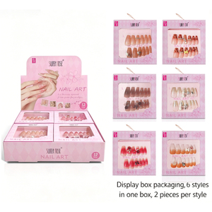 <span class=keywords><strong>Uñas</strong></span> Postizas Sweet Rose, 12 Piezas/Juego, Reutilizables, Puntas de <span class=keywords><strong>Uñas</strong></span> 3D con Caja de Exhibición, <span class=keywords><strong>Uñas</strong></span> Acrílicas Postizas para Mujer, Arte de <span class=keywords><strong>Uñas</strong></span>, DIY, Salón - Product Image 1