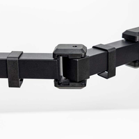 Nouveau support de bureau pour deux moniteurs, réglable en hauteur, bras de montage classique pour 2 moniteurs, écran de 32 pouces, noir