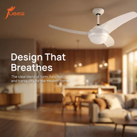 Ventilateur de plafond blanc de 42 pouces avec lumière, ventilateur de plafond suspendu à trois pales pour chambre à coucher, salon, salle à manger, décoration intérieure