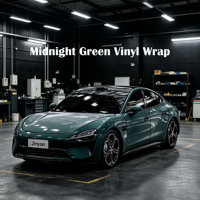 Film de protection de voiture en vinyle PVC vert nuit, haute élasticité, sans bulles d'air, autocollant pour carrosserie, changement de couleur, auto-réparateur, anti-rayures