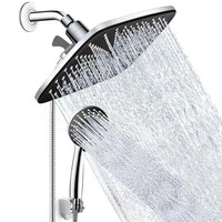 Douche de salle de bain, pulvérisateur à main, pulvérisateur de plafond et pomme de douche combinés, montage mural avec une grande buse de 12 pouces.